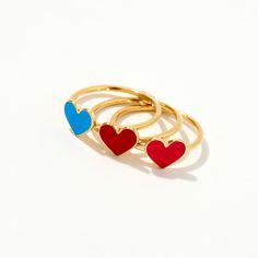 1- D E S C R I P T I O N Innovate your style with our Enamel Heart Ring, meticulously crafted in 14K Solid Gold. This heart stacking ring is an ideal choice for women who appreciate elegance and simplicity. Stackable and versatile, it's a perfect addition to your 14k gold jewelry collection. It also makes an unforgettable best friend gift, answering to your search for meaningful and high-quality jewelry. 2- P R O D U C T ∙  F E A T U R E S * Gold material: 14K solid gold * Gold color options: Yellow gold * Ring size options: - 5 US/CA - 5 1/4 US/CA - 5 1/2 US/CA - 5 3/4 US/CA - 6 US/CA - 6 1/4 US/CA - 6 1/2 US/CA - 6 3/4 US/CA - 7 US/CA - 7 1/4 US/CA - 7 1/2 US/CA - 7 3/4 US/CA - 8 US/CA-  - 8 1/4 US/CA - 8 1/2 US/CA - 8 3/4 US/CA - 9 US/CA * Band width: 1.20 mm  3- D E L I V E R Y ∙ D E T 14k Gold Necklace, Best Friend Gift, Girlfriend Gift, Gold Enamel, Stacking Ring, Gold Heart, Heart Jewelry, Ring For Women, Stackable Rings