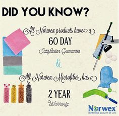 a poster with different things on it that say, did you know? all new products have a 60 day and all nonnex marker markers, has a 2 year warrant