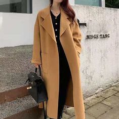 long camel coat petite tan oversized trench coat womens knee length winter coats oversized camel coat women long coats and jackets #inspo #outfitinspo #springoutclothes #overcoat #wool #woolcoat #coats #jackets Oversized Camel Coat, Long Camel Coat, Winter Jacket Outfits, Oversized Trench, Oversized Trench Coat, Long Coats, Long Coat Women, Wool Trench Coat, Long Trench Coat