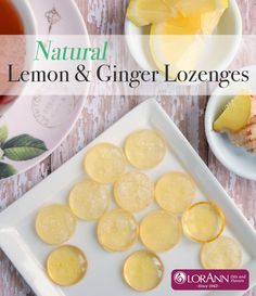 the cover of natural lemon and ginger lozenges