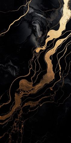 an abstract black and gold marble background