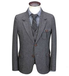 Welcome to my eBay store                    Item Description                  Men's Tweed Wool Herringbone Suit Jacket Thick Retro Duffle Coat Hunter Blazer​ Like other colors or sizes, please contact us any time! Note: only one coat Collar type: flat collar Threshold: two single-breasted Applicable season: winter Sleeve length: long sleeve Thickness: thick Hem design: round hem Notes: 1 mm = 0.0394 inch, 1 inch=25.4mm Pictures: Due to the difference between different monitors, the picture may n Herringbone Suit, Coat Collar, Flat Collar, Duffle Coat, Blazer Outfits, Season Winter, Wool Blazer, Double Breasted Suit Jacket, Types Of Collars