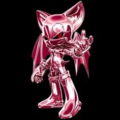 an image of a shiny pink cat in the dark with text that reads, sonic the hedgehog