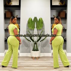 Buy 1 Color get the 2nd color ½ OFF! Snag your "On the Run" Pant Set now! #AllThatSheNeeds #WomensFashion #followformore Top And Wide Leg Pants, Summer Sets, Pants With Pockets, On The Run, Summer Set, The Run, Pant Set, Buy 1, Green And Orange