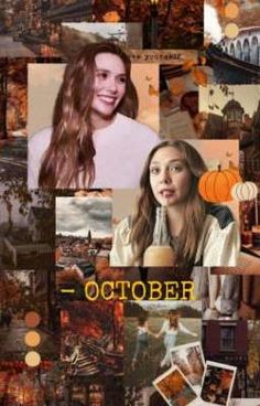 a collage of photos with the words october