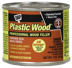 Hardware store usa |  4OZ NAT Plas WD Filler | 7079821502 | DAP GLOBAL INC Golden Oak Wood, Painting Wooden Furniture, Wood Repair, Plastic Wood, Wood Filler, Wood Fiber, Wood Shades, Golden Oak, Wood Light