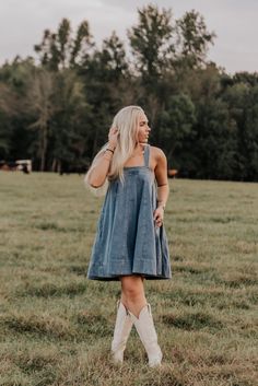 Don't miss out on this Lost Your Chance Denim Dress! Crafted with a flattering square neckline and playful flare, this woven mini dress also features convenient side pockets and a back tie strap detail for added charm. Don't let it slip away! 90% Cotton, 10% Viscose Model is wearing a small Spring Medium Wash Denim Dress With Square Neck, Spring Denim Dress With Square Neck In Medium Wash, Casual Medium Wash Pinafore Dress For Spring, Casual Medium Wash Denim Dress With Square Neck, Spring Denim Dress With Square Neck, Square Neck Medium Wash Denim Dress For Summer, Casual Medium Wash Dresses With Adjustable Straps, Spring Square Neck Denim Dress, Summer Denim Dress With Square Neck