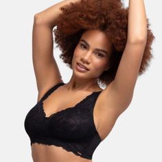 Brand New With Tags! Size: L Fits Us Sizes 36c, 36d, 38b, 38c Non Padded Wireless Three-Strand Hook And Eye Fastening Relish In Comfort With The Aina Full-Coverage, Wireless Bralette, Designed To Honour A Woman’s Shape At Every Stage Of Life. Expertly Crafted From Lace With Power Mesh Back Wings, Experience The Non-Padded, 3-Part Cup Construction With A Hidden Sling For Unrivalled Support. Thanks To The Extra-Wide Adjustable Lace Straps, Pain-Free Shoulders Are Yours. Underwire Bra Friendly Camisole For Night Out, Elegant Black Nursing Bra With Medium Support, Black Lace Bra-friendly Camisole, Black Stretch Camisole With Removable Bra Pads, Black Full Coverage Nursing Bra, Elegant Black Bra With Medium Bust Support, Black Low-cut Seamless Bra, Black Stretch Push-up Nursing Bra, Low-cut Bra-friendly Shapewear