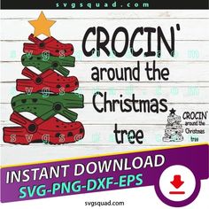 crocn around the christmas tree svg dxf file for crochet