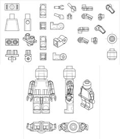 the instructions for how to make a lego minifigure from star wars, including an