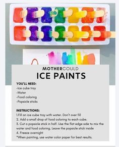 an ice paint recipe with instructions for how to use it