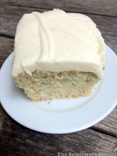 a piece of cake sitting on top of a white plate