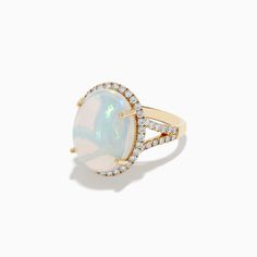 Effy Aurora 14K Yellow Gold Opal and Diamond Ring Aurora, Diamond Ring, Gemstone Rings, Opal, Yellow Gold, Yellow, Gemstones, Gold