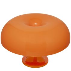 an orange mushroom shaped object on a white background