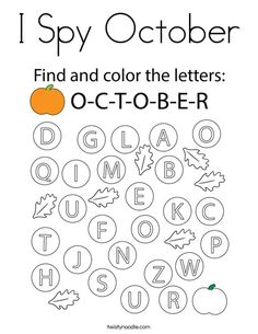 i spy november find and color the letters