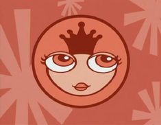 an image of a cartoon character with big eyes and a crown on his head,