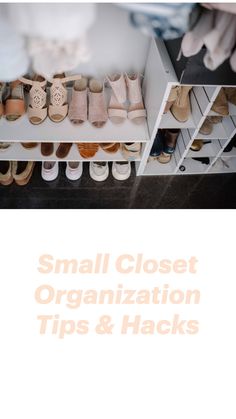 there are many pairs of shoes in the closet