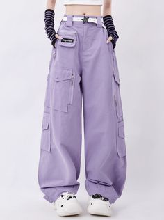 ❤︎ Dance Street Pocket Straight Car Goopants❤︎

⚠️ It takes about 2 weeks to ship the product Purple Outfits Ideas, Purple Aesthetic Clothes, Purple Aesthetic Outfit, Purple Cargo Pants, Sanrio Clothes, Hip Hop Street Style, Pink Cargo Pants, Korean Jeans, Celana Fashion