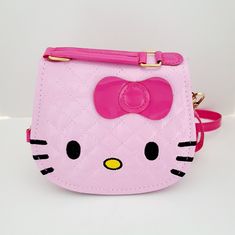 Hello Kitty Little Girl's Bag. -Crossbody Bag With Detachable Strap. -Bag: Size: 6" 3/4 6", 2" Wide -Belt: Approx. 33" Length, 10" Extender -Hello Kitty Logo On The Back. - 4 To 10 Years Old Colors Available: -Light Pink -Gold New Offers Accepted Waterproof Messenger Bag, Hello Kitty Handbags, Hello Kitty Purse, Kids Totes, Charmmy Kitty, Hello Kitty Bag, Children Cartoon, Beg Tangan, Cute Handbags