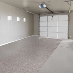 an empty garage with no one in it