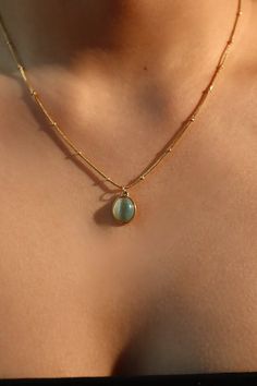 Dainty Opal Jewelry, Tarnish Resistant Gold Opal Jewelry, Everyday Gold Opal Jewelry, Minimalist Gold Opal Necklace, Opal Pendant Necklace, Jade Necklace, Green Opal, Jade Pendant, Opal Pendants