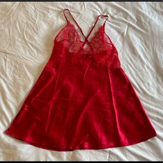 New With Tags New Victorias Secret Vs Sexy Red Lace Chemise Night Gown Slip Size Medium M Nwt Red V-neck Nightgown For Wedding Night, Red Party Sleepwear With Built-in Bra, Red Spaghetti Strap Sleepwear For Wedding Night, Red Spaghetti Straps Nightgown For Wedding Night, Red Spaghetti Straps Sleepwear For Wedding Night, Red Satin Nightgown For Wedding Night, Red Lace Trim Nightgown, Red Sleeveless Sleepwear For Wedding Night, Red Lace Trim Sleepwear For Night Out