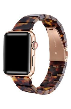 Add a fashion forward upgrade to your tech with the comfort and versatility of a resin link watch band. Apple Watch not included Fits 38mm or 42mm watch Compatible with Series 1–7 Apple Watch and Apple Watch SE Resin Imported Tech Women, Apple Watch Se, Apple Watch Sizes, Tortoise Color, Crystal Resin, Stainless Steel Band, Apple Watch Band, Tortoise Shell, Stylish Accessories