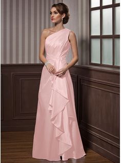 A-Line V-neck Tea-Length Chiffon Evening Dress With Ruffle (017271450) - JJ's House Mother Of The Bride Gown, Bride Gown