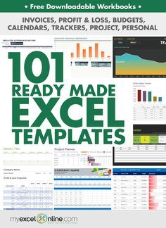 the 1011 ready made excel templates bundle is shown in green and white, with text