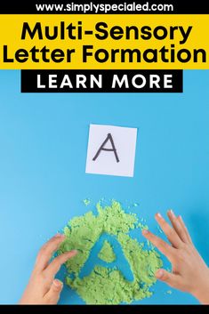 Multi-Sensory Letter Formation Visual Learning Strategies, Tactile Sensory Activities, Letter Formation Activities, Multisensory Learning, Special Education Lesson Plans, Number Recognition Activities, Tactile Sensory, Auditory Learners, Multi Sensory Learning