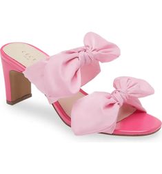 Cecelia New York Flint Sandal (Women) | Nordstrom Pink Block Heel Heels With Bow, Pink Open Heel Heels With Bow, Pink Synthetic Sandals With Bow, Pink Bow Sandals With Synthetic Material, Synthetic Block Heel Heels With Bow, Spring Synthetic Heels With Bow, Synthetic Block Heels With Bow, Trendy Bow Block Heel Heels, Trendy Block Heel Heels With Bow