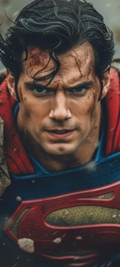 the man in superman's costume is staring at something