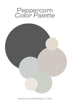 the color scheme for peppercorn, grey and white