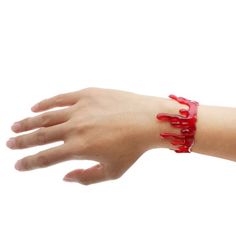 This Single Blood Bracelet Is A Fun Addition To Your Wardrobe And Your Style! A Fun And Unique Wear; Great For Halloween, Cosplay, Plays, Or Whenever You Would Like! One Size Fits Most! Blood Bracelet, Yumi Kawaii, Blood Drip, Red Blood, Halloween Cosplay, Womens Jewelry Bracelets, Halloween Party, Women Jewelry, Bracelet