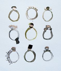 Beautiful renderings Rings n' art n' stuff - Bridget Davies Jewelry Design Drawing