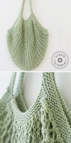 The Market Bag Free Knitting Pattern Quick Knitting Projects, Tote Crochet, Knitting Bag Pattern, Knitting Tote Bag, Knitting Tote, Bag Pattern Free, Crochet Market Bag, Free Knitting Patterns, Grocery Bags