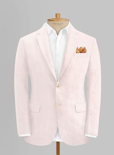 Formal Dress For Men, Light Pink Jacket, Linen Suits For Men, Casual Groom Attire, Grey Wool Suit, Casual Grooms, Green Velvet Jacket, Herringbone Tweed Jacket, White Linen Suit