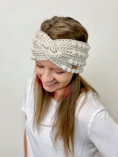 Pattern includes instructions for 3 sizes You can find the FREE version of this pattern on my blog here  www.acraftyconcept.com/boho-bobble-twist-headband or video tutorials for each size here https://youtu.be/7gu_4w2FsDM This listing is for a DIGITAL DOWNLOAD of my Boho Bobble Twist Headband PATTERN, not the finished item.  Boho Bobble Twist Headband is such a fun design! The bobble stitch and camel stitches give it a great texture and it works up very quickly!  Printer-friendly version include Crochet Twisted Headband Pattern, Crochet Pattern Ear Warmer, Twisted Headband Pattern, Crochet Twisted Headband, Headband Crochet Pattern, Bandeau Au Crochet, Headband Crochet, Twisted Headband, Crochet Twist