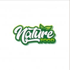 the nature food logo is shown in green and white