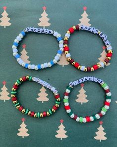 Elevateq your holiday style with our Handmade Christmas-themed Bracelets! 🎄🧑‍🎄🎅🏼 Crafted with love using metal/pearl beads, acrylic letter beads, and festive polymer clay beads. The perfect Christmas gifts or stocking stuffers to add a dash of joy and handmade charm. 🎁 Cute Christmas Bracelet Ideas, Christmas Clay Bead Ideas, Holiday Clay Bead Bracelets, Christmas Bracelets Diy, Cute Christmas Bracelets, Christmas Bracelets Ideas, Christmas Clay Bracelets, Clay Bead Bracelet Ideas Christmas, Christmas Clay Bead Bracelet Ideas