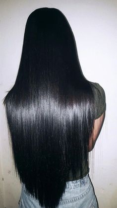 Long Shiny Hair, Straight Black Hair, Chin Chin, Human Hair Color, Long Hair Color, Long Dark Hair, Hair Coloring