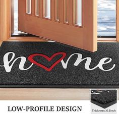 a door mat with the words home and a heart on it