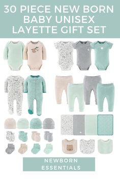 Soft Comfort: Each piece is made from ultra-soft, 100% cotton newborn clothes that are gentle on delicate skin. Designed for comfort, these baby boy and girl clothes keep your little one cozy in fall, winter, spring, and summer.  Complete Essentials: With 30 versatile pieces, this set includes 3 short sleeve bodysuits, 2 long sleeve bodysuits, 4 pairs of pants, 2 Sleep n Play footies, 3 soft terry bibs, 4 hats, 4 burp cloths, 4 pairs of scratch prevention mittens, and 4 pairs of socks.  #newbabygift #babyessentials #commissionsearned