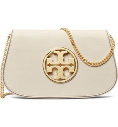 Tory Burch Reva Leather Clutch | Nordstrom Fashion Lookbook, Leather Clutch, Chain Strap, Tory Burch, Lookbook, Nordstrom, Exterior, Chain, Free Shipping