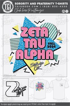 some type of t - shirt with the word zeta tau alpha on it