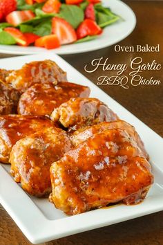 Honey Garlic Barbecue Chicken using a lower fat oven baked method, plus a seasoning secret you'll love, to make an easy but utterly delicious chicken dinner. #chickendinner #mealplanning #mealprep #budgetmeals Garlic Bbq Chicken, Barbecue Chicken Recipes, Honey Barbecue Chicken, Paula Dean, Delicious Chicken Dinners, Honey Barbecue, Honey Bbq Sauce, Rock Recipes, Bbq Seasoning