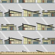 the front and side views of a modern house