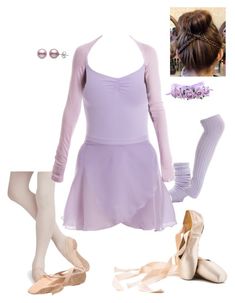 a ballerina outfit with ballet shoes and socks