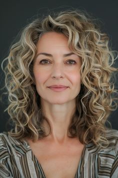 Explore flattering hairstyles for women over 50 that combine elegance with simplicity. Click here for more inspiration. Curly Hairstyles For Older Women, Beach Wave Perm, Hair Color Ideas For Brunettes Short, Perm Hairstyles, Grey Hairstyles, Long Curly Haircuts, Curly Hair Over 50, Wave Perm, Permed Hair