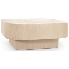 a table made out of plywood with a rounded top and curved bottom, on a white background